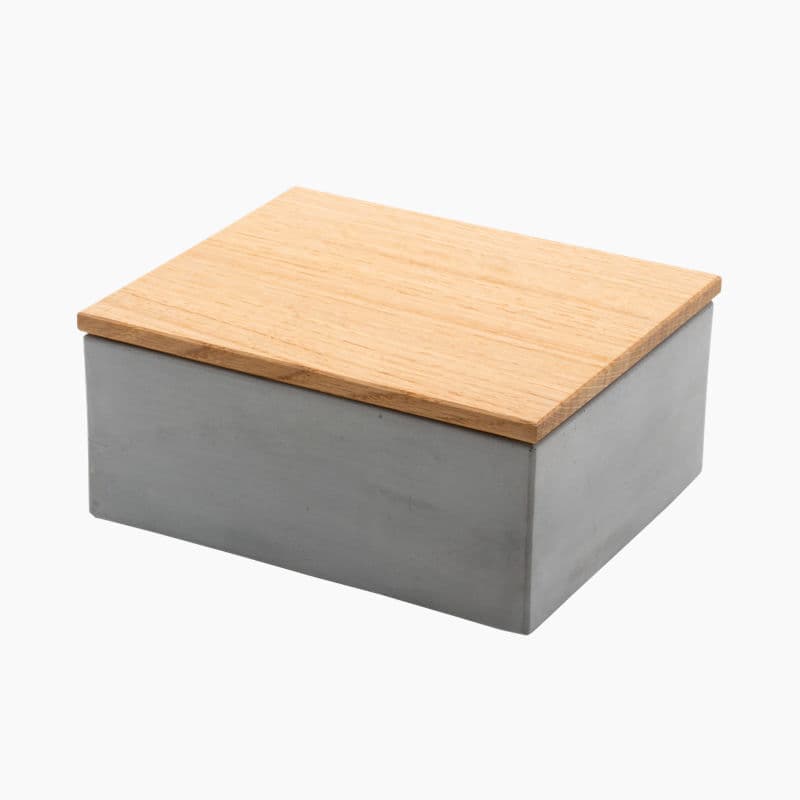 Feuchttücherbox für feuchtes Toilettenpapier aus Holz und Beton