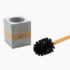 Toilet Bowl Brush and Holder - Compact Toilet Brush for Bathroom with Holder, Quick-Dry Toilet Bowl Cleaner Brush with Dense Bristles, Toilet Scrubber for Deep Cleaning handmade in Germany.