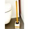 Toilet Brush Holder: Toilet Scrubber Brush Set - Toilet Bowl Brush Cleaner - Cute Bathroom Decor Concrete and Oak handcrafted in Germany.