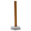 Elegant Design Paper Towel Holder Grey Concrete and Oak Wood Kitchen Roll Holder, Premium Quality, One-Handed Operation Countertop Dispenser with Weighted Base.