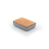 Jewlery Box made of grey Concrete and Oak wood Lid rectangular small Size S handcrafted in Germany.