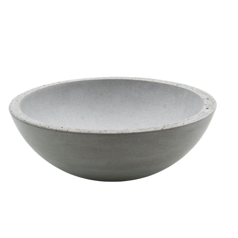 Decorative cement concrete bowl for kitchen fruit and vegetables, handmade in Germany.