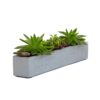 Rectangle Windowsill Planters Tray Concrete Flower Herb Planters for Outdoor Indoor Plants Box handmade.