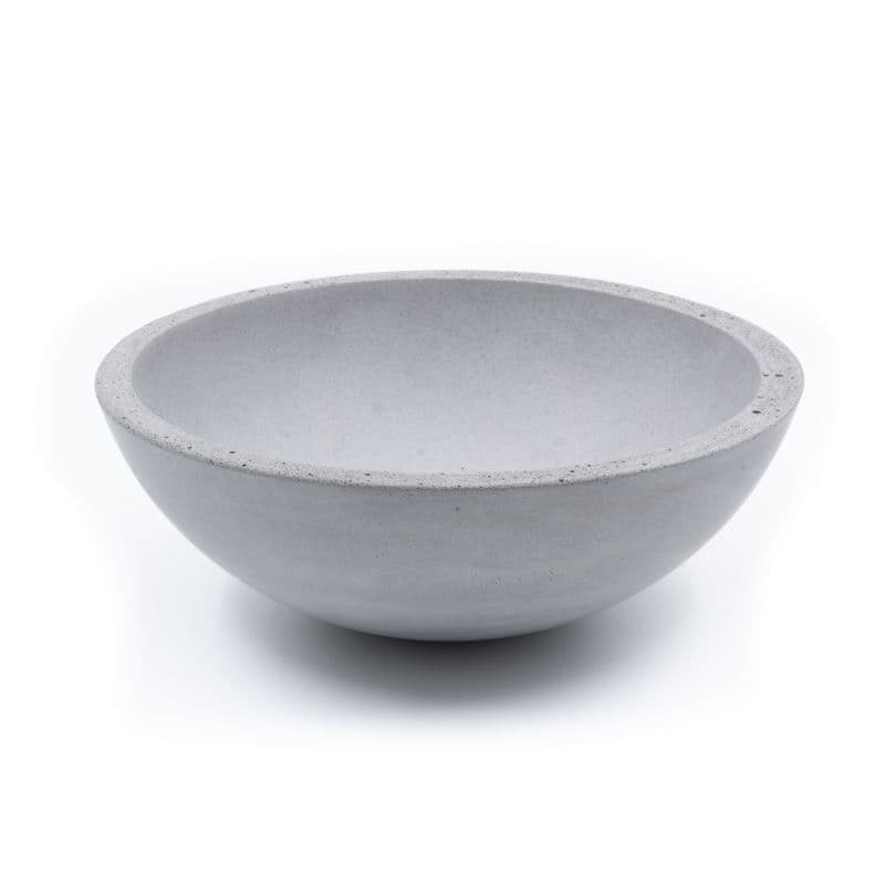 XXL Round Planting Bowl outdoor frost-proof grey concrete handmade in Germany.