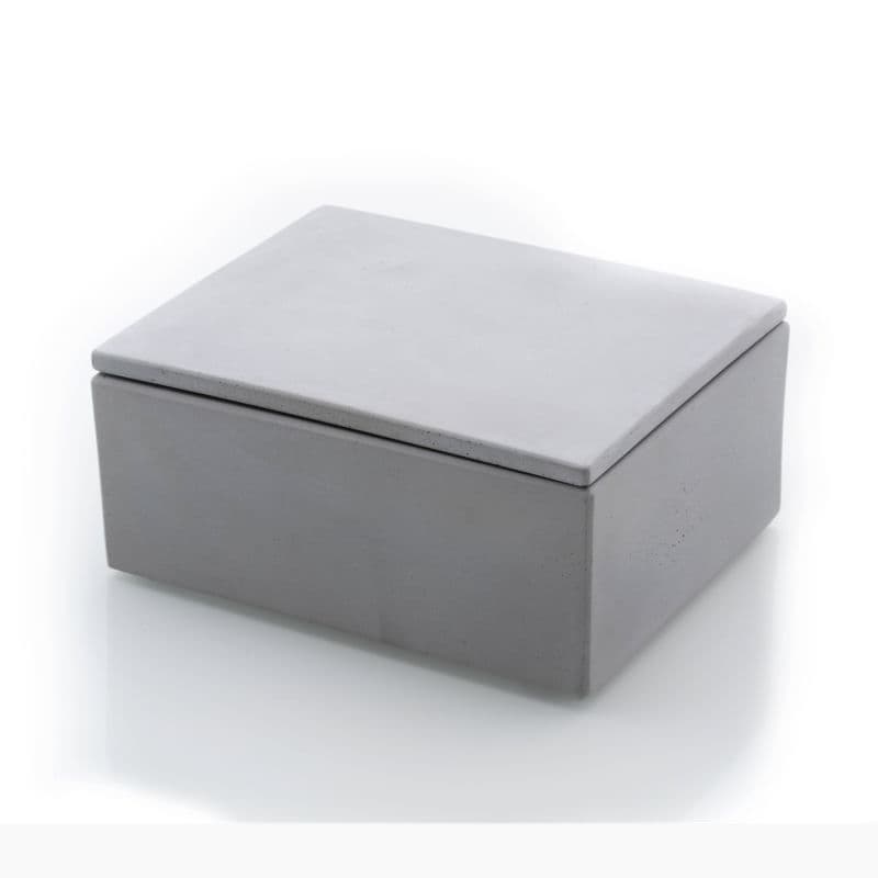 Eine graue Kiste für feuchtes Toilettenpapier.