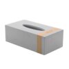 Stylish concrete tissue organizer box storage grey concrete recangular handmade in Germany.