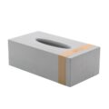Eine schöne Design Tissue Box aus grauem Beton.