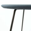 Outdoor Side Table Patio Metal Concrete Round Bistro Coffee Table with Concrete Top handmade in Germany.