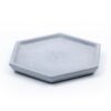 Candle Coaster hexagonal tray plate concrete grey handmade in Germany.
