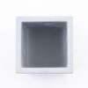Cube Square made of grey concrete for q tip storage or cotton swabs or pads handmade in Germany.