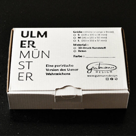 Unser Ulmer Münster wird in einer dekorativen Geschenkverpackung an DIch geliefert.