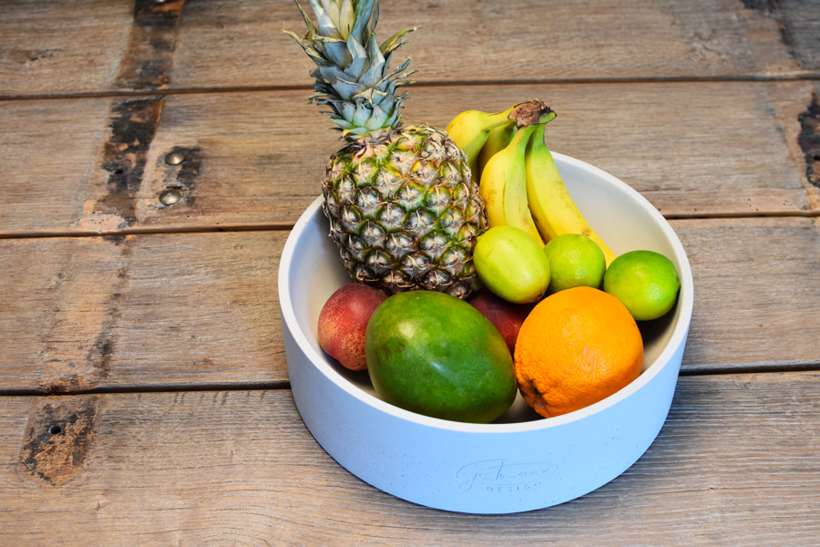 Eine grosse Obstschale als tolle Dekoration.